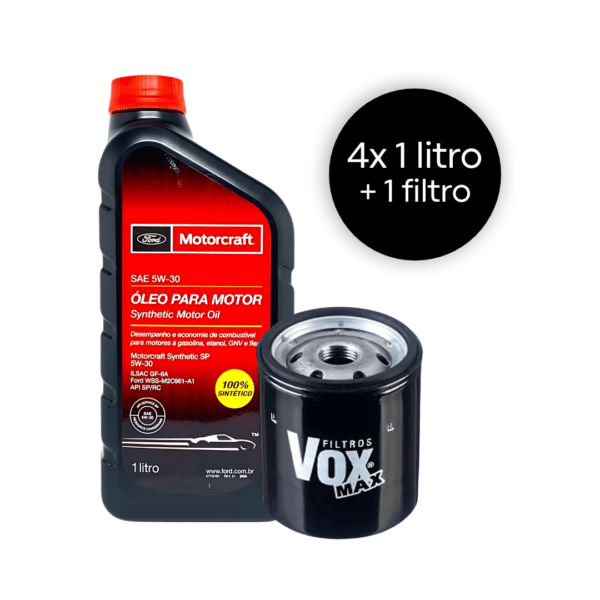 Kit troca de óleo Motorcraft 5w30 SP Ford