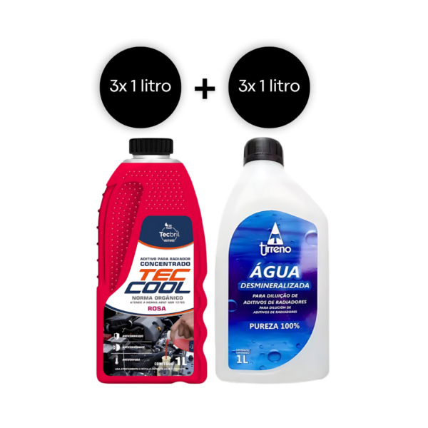 Kit troca de liquido do arrefecimento Tec cool + Tirreno (radiador) - Imagem 4