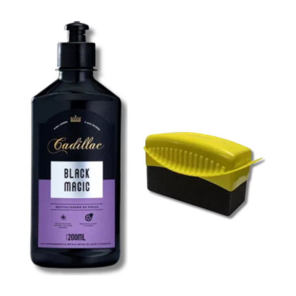 Kit Pneu Pretinho Cadillac – Black Magic + Aplicador